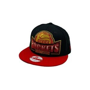 New Era 9 Fifty NBA Adult Snapback Hat Black Metallic Houston Rockets One Size